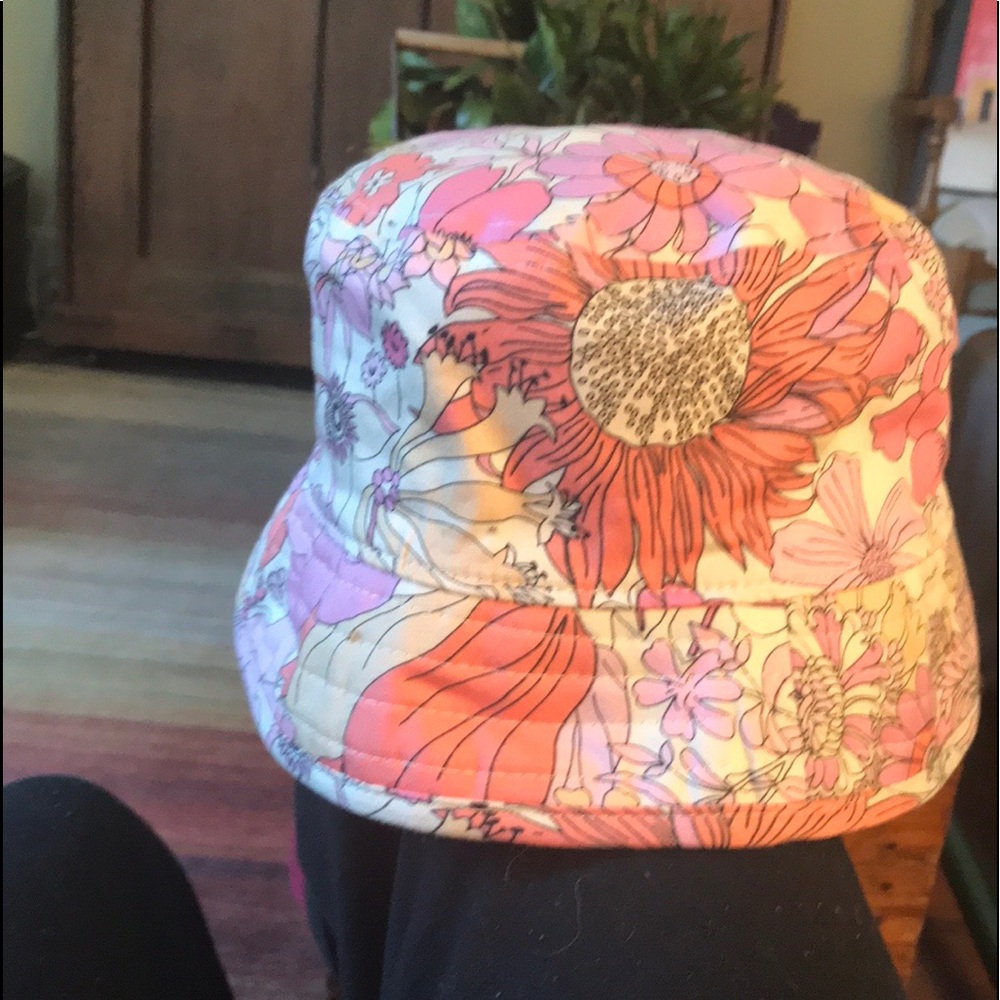 Liberty of London for Target, bucket hat. No marks. Hand wash cold. Pink